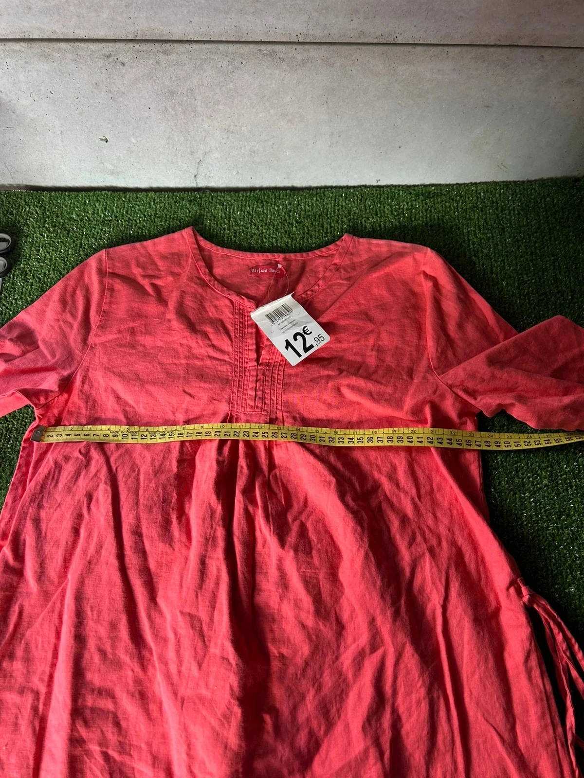 Coral pink casual summer dress Tissaia size 38 – photo 9